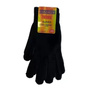 Image of Handy Ladies High Quality Thermal Winter Gloves - Black
