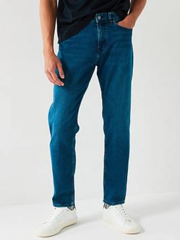 Image of Boss Mens H Re.Maine Slim Fit Jeans Navy male 32W R