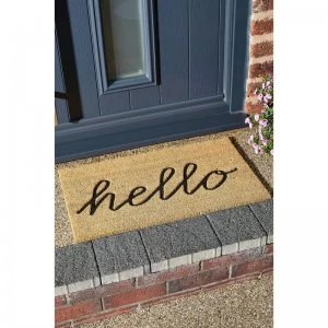 Image of Astley Hello Embossed Coir Mat