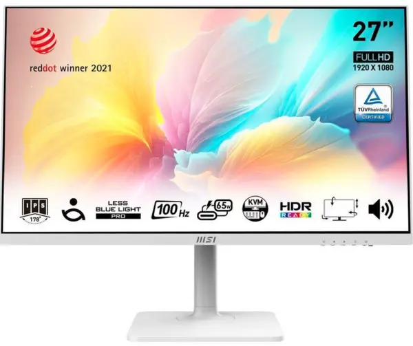 Image of MSI Modern 27" MD272XPW Full HD IPS LED Monitor