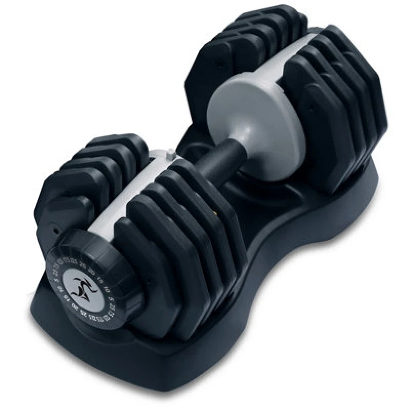 Image of STRONGOLOGY Strongology Urban25 Home Fitness Adjustable Smart Dumbbell from 2.5kg upto 25kg Training Weights Dumbbell 25Kg Urban Grey Singl