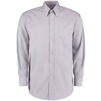 Image of Kustom Kit - KK105 Mens 17" Long Sleeve Silver Grey Oxford Shirt