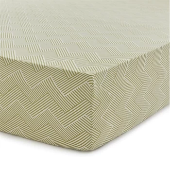 Image of Sanderson Palmhouse Fitted Sheet - BOTANICAL GREEN