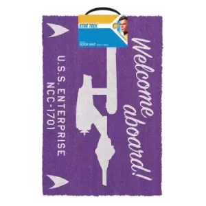 Image of Star Trek Doormat Welcome Aboard 40 x 60 cm