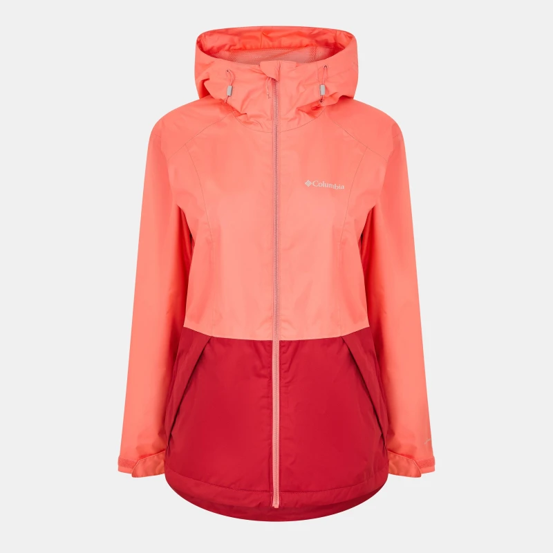 Image of Columbia Womens Inner Limits PFAS-Free Recycled Waterproof Jacket Alpenglow female 10 (S)