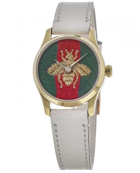 Image of Gucci G-Timeless Gold Tone Green and Blue Dial Womens Watch YA1265009 YA1265009