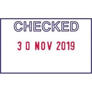 Image of Trodat EcoPrinty 4750 Stamp Self Inking Word and Date Stamp 40mm x