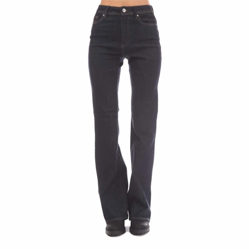 Image of Only Wauw High Waist Flared Jeans - Blue Blue ONE SIZE