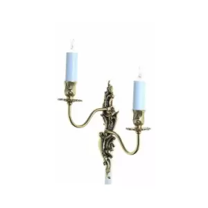 Image of Impex Dauphine Polished Brass Candle Wall Lamp