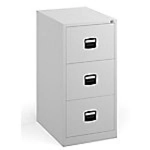 Image of Dams International Filing Cabinet DCF3W White 470 x 622 x 1,016mm Steel