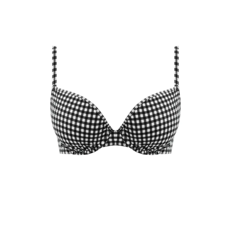 Image of Freya Womens underwired molded swimsuit top Freya Check In Noir Female 100D