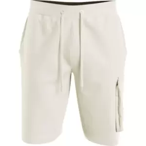 Image of Calvin Klein Jeans Monogram Badge Cargo Shorts - Beige