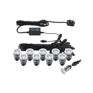 Image of Saxby Ikonpro Cct - Integrated LED Outdoor Recessed Light Polished Stainless Steel, Clear IP67