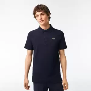 Image of Mens Lacoste SPORT Organic Cotton Pique Golf Polo Size 3 - S Navy Blue