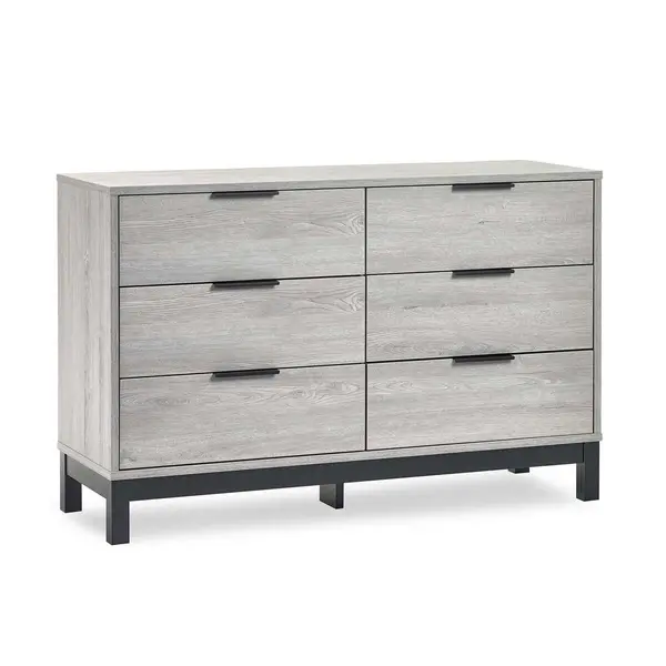Image of Julian Bowen Bali 6 Drawer Wide Chest - Grey Oak BAL104