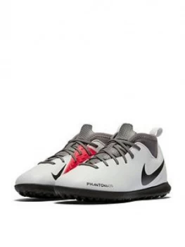 Image of Nike Junior Phantom Club Dynamic Fit Astro Turf Football Boot Grey Size 5