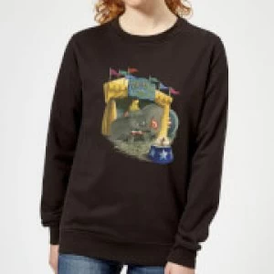 Image of Dumbo Circus Womens Sweatshirt - Black - M