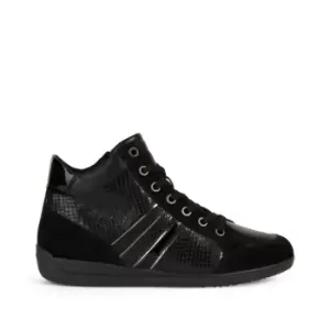 Image of Myria Breathable High Top Trainers in Leather