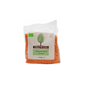 Image of Organic Red Lentils - 500g x 6 - 85564 - Tree Of Life