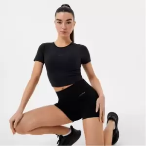 Image of USA Pro Short Sleeve Crop Tee - Black