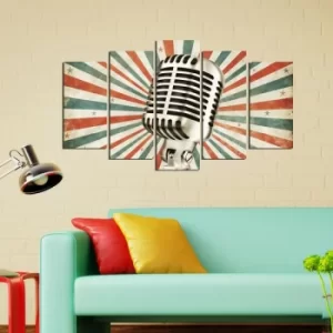 Image of 5MF-22 Multicolor Decorative MDF Painting (5 Pieces)