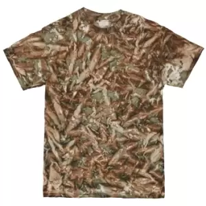 Image of Colortone Mens Short Sleeve Tie Dye Camo Pattern T-Shirt (L) (Camo)