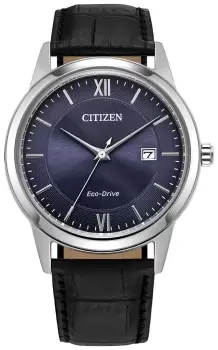 Image of Citizen AW1780-09L Mens Eco-Drive Blue Dial Black Watch