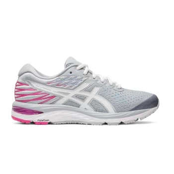 Image of Asics Gel Cumulus 21 Ladies Running Shoes - Grey/Pink