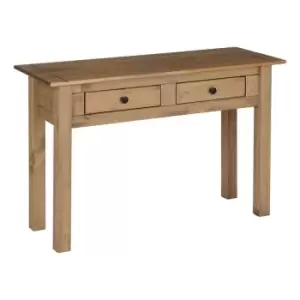 Image of Seconique Panama 2 Drawer Console Table - Natural Wax