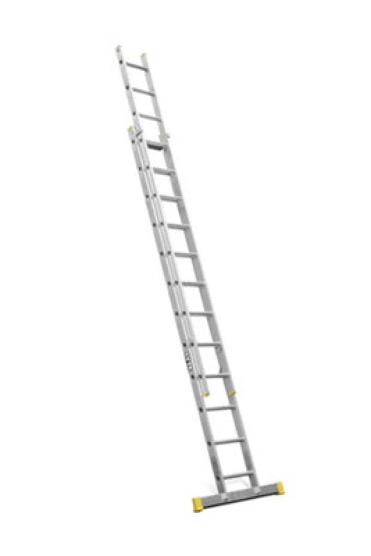 Image of Lyte En131-2 Professional 2 Section Extension Ladder 2X12 Rung, Silver NELT235