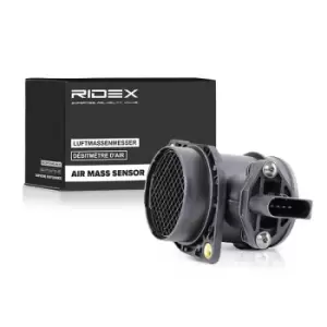 Image of RIDEX Mass air flow sensor 3926A0009 Air mass sensor,MAF sensor VW,AUDI,SKODA,Golf IV Schragheck (1J1),PASSAT Variant (3B6),Golf IV Variant (1J5)