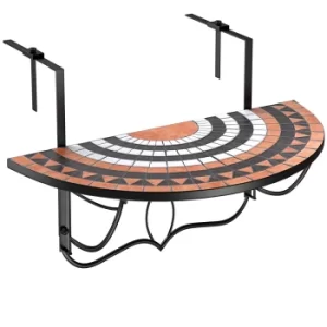 Image of Balcony Hanging Table Roman Sun Mosaic Foldable