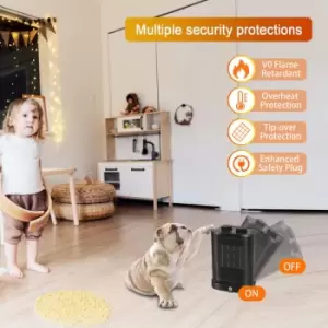 Image of ExtraStar Mini Electric Heater 1500W PTC Ceramic Fan Heater with Overheating and Thermostat Protection Compact Portable Space Tip-over protection