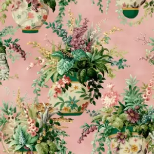 Image of Holden Decor Floral Vase Pink Wallpaper