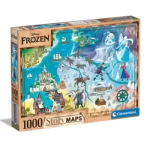 Image of Disney Story Maps Jigsaw Puzzle Frozen (1000 pieces)