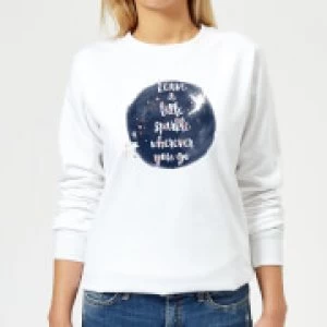 Image of Disney Leave A Little Sparkle Womens Sweatshirt - White - S