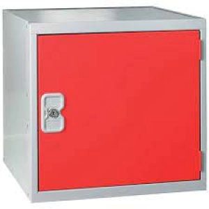 Image of One Compartment Cube Locker D380mm Red Door MC00095