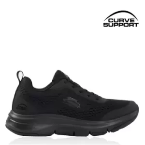 Image of Slazenger Curve Support E-Mesh Trainers Ladies - Black