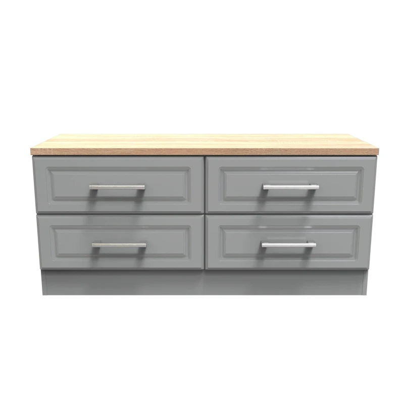 Image of Ready Assembled 2 U Norfolk 4 Drawer Bed Box (Ready Assembled) Dark Grey