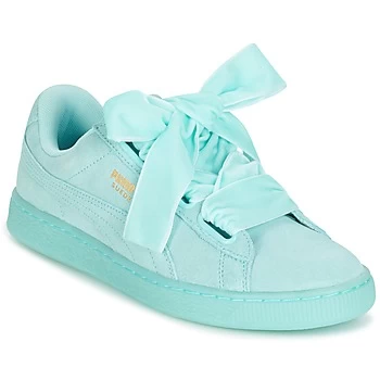 Image of Puma SUEDE HEART RESET WN'S womens Shoes Trainers in Blue,7