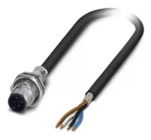 Image of Phoenix Contact 1419399 Sensor Cord, 4P, M12 Plug-Free End, 1M