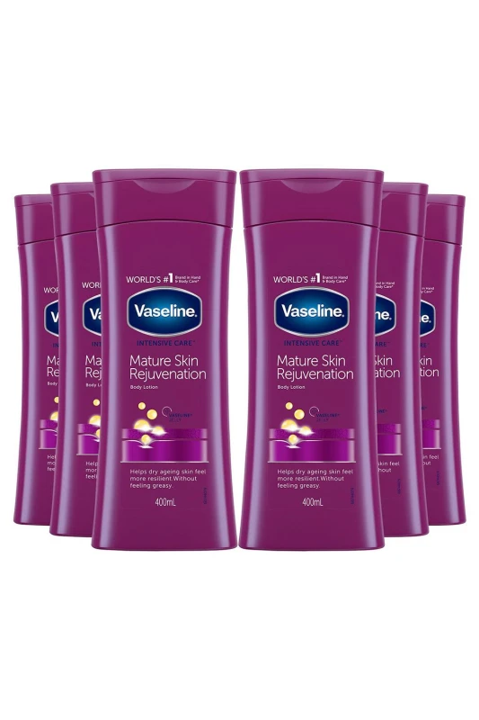 Image of Vaseline 6x Intensive Care 'Body Lotion', Mature Skin, 400ml in White White Unisex