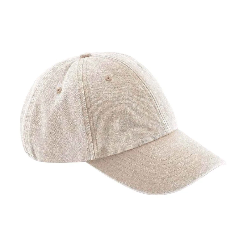 Image of Beechfield Beechfield Men Vintage Low Profile Cap in Stone Stone One Size Male 5063527315960
