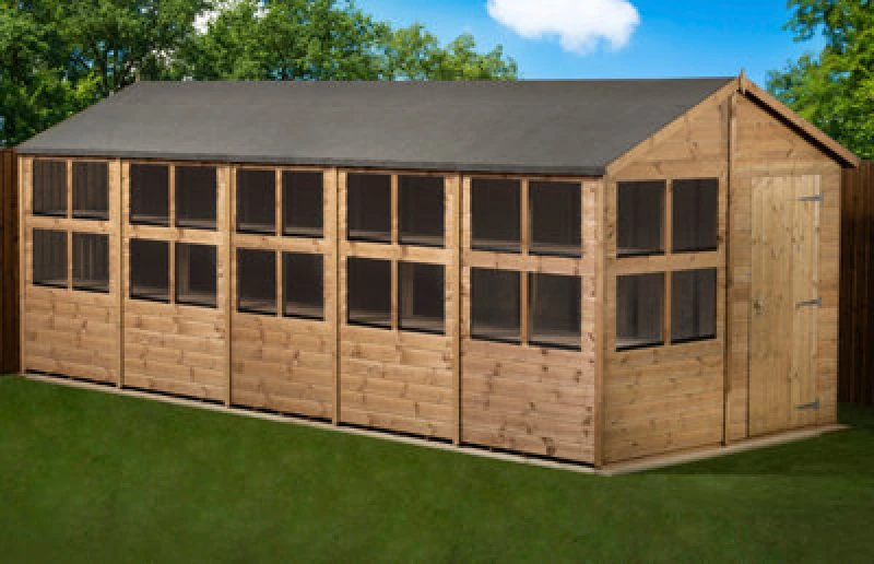 Image of Empire Sheds Empire Apex Potting Shed 8X20 Single Door