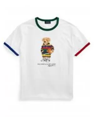Image of Bear Cotton T-Shirt with Crew Neck