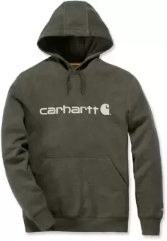 Image of Carhartt Force Delmont Graphic Hoodie, green, Size 2XL, green, Size 2XL