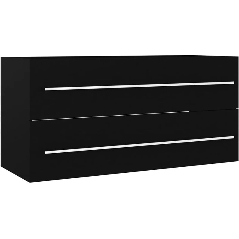 Image of VIDAXL Vidaxl - Sink Cabinet Black 100x38.5x48cm Engineered Wood 8720286220405
