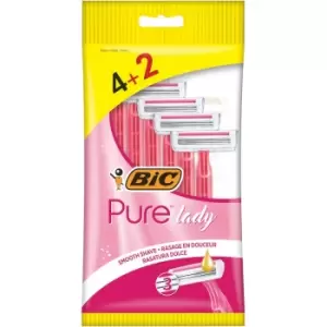 Image of Bic Pure Lady Disposable Razors 6 pcs