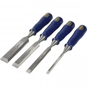 Image of Marples M444 4 Piece Blue Chip Bevel Edge Wood Chisel Set