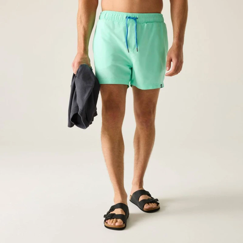 Image of Regatta Mens Mawson Quick Drying Swim Short II in Aqua Size: Large Aqua Male L